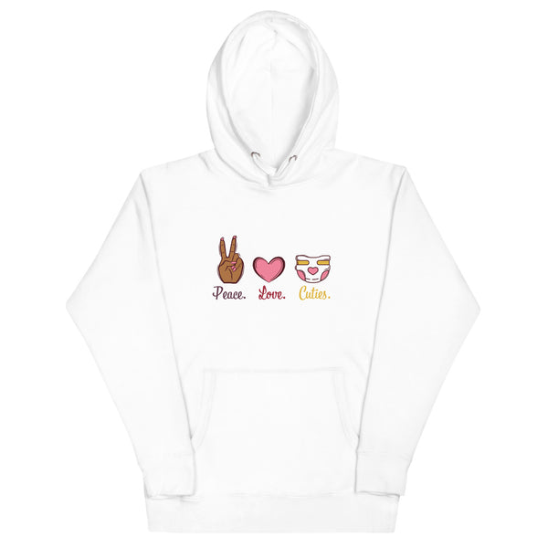Peace. Love. Cloth Cuties Hoodie